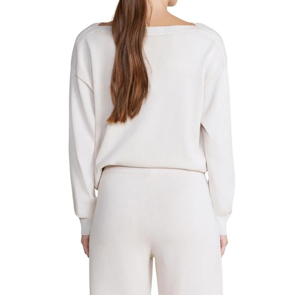 NWT Barefoot Dreams Sand Dune Sunbleached Boatneck Pullover - Picture 4 of 5